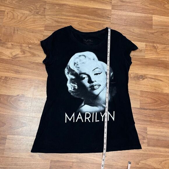 Marilyn Monroe Womens Black Short Sleeve Pullover Graphic Tee Shirt XL - Picture 6 of 9